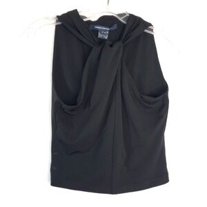 French Connection Halter Top Womens Size 0 Panthea Jersey Twist Sleeveless Black
